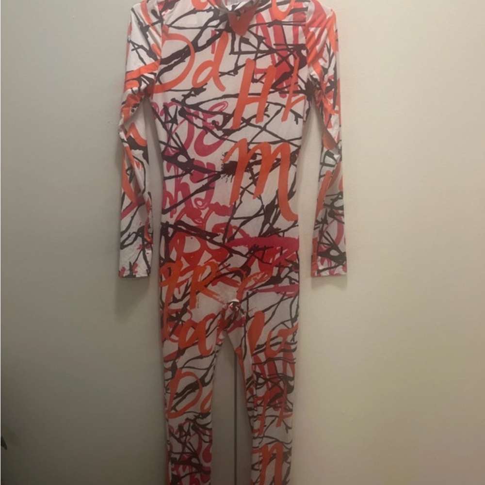 Colorful Abstract Print Bodysuit - Picture 2 of 2